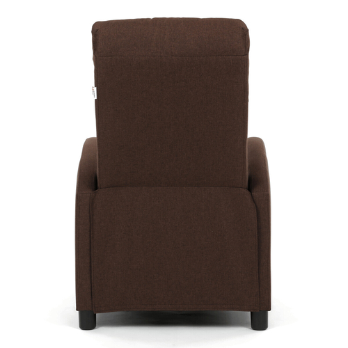 Polohovací křeslo, hnědá, látka, TV-W3397 BR2