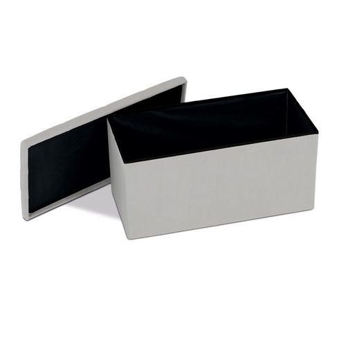 Taburet s úložným prostorem, krémová, manšestrová látka, TAB-472 CRM6