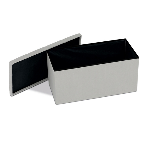 Taburet s úložným prostorem, krémová, manšestrová látka, TAB-472 CRM6