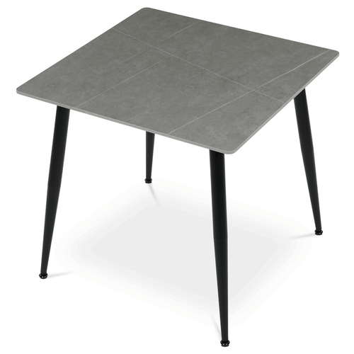 Jídelní stůl 80x80cm, keramika, mramor, HT-398M GREY