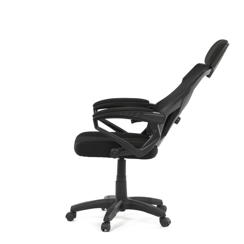 Kancelářské křeslo, výškově nastavitelná, černá látka, KA-R223 BK