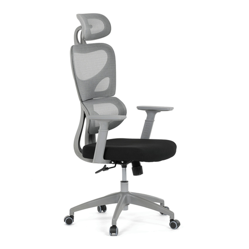 Kancelářská židle, houpací mechanismus, šedá, KA-K2081 GREY