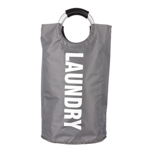 Koš na prádlo plátěný, barva tm.šedivá.