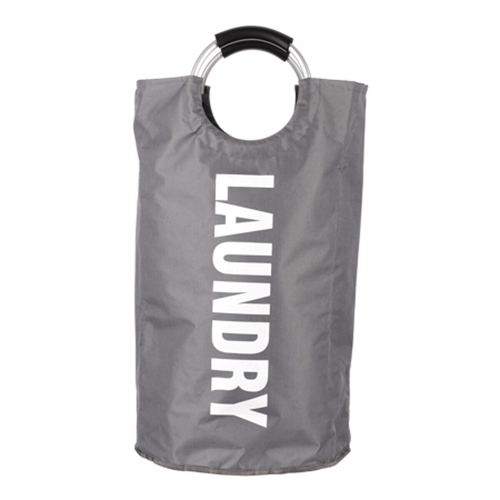 Koš na prádlo plátěný, barva tm.šedivá.