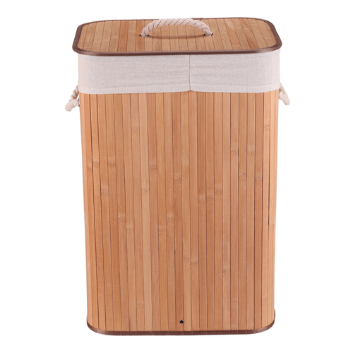 Koš prádelní - bambusový, s víkem, přírodní
