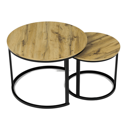 Konferenční stolek 70x70x51cm, mdf, divoký dub, CT-X7122 OAK