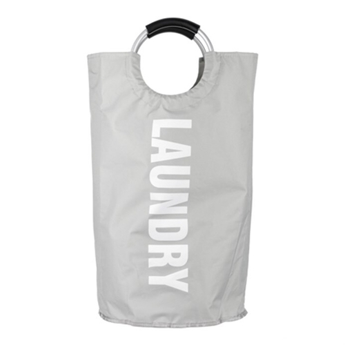 Koš na prádlo plátěný, barva šedivá.