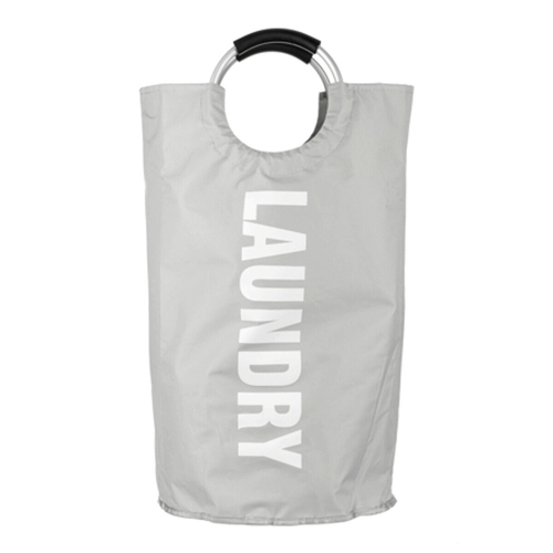 Koš na prádlo plátěný, barva šedivá.