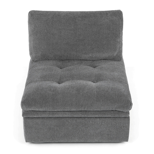Rozkládací křeslo, šedá, látka, ASB-C3410 GREY2