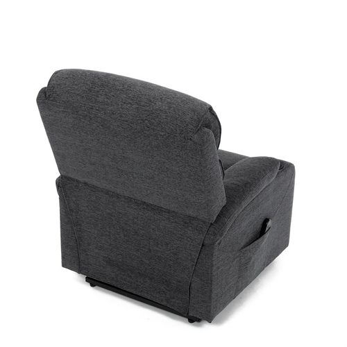 Polohovací křeslo, elektrické kabelové ovládání, šedá, látka, TV-S8348 GREY2