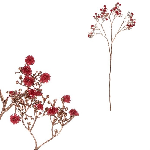 Gypsophila - s pozlacením, tmavě červená kvítka