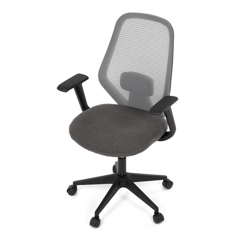 Kancelářská židle, houpací mechanismus, šedá síťovina, KA-V3149 GREY