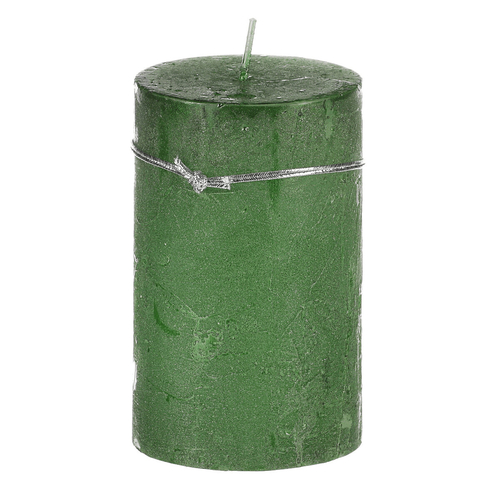 Svíčka vánoční, zelená barva. 245g vosku.