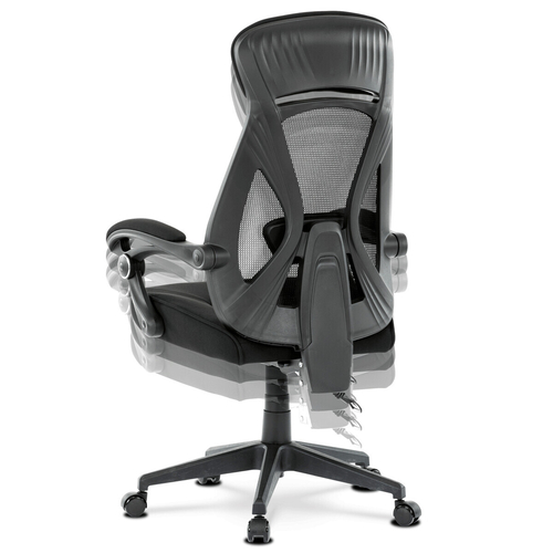 Kancelářská židle, houpací mechanismus, černá síťovina, KA-Y309 BK