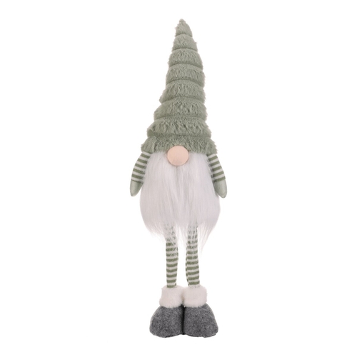 Skřítek s nohama - látková figurka, barva zeleno-bílá