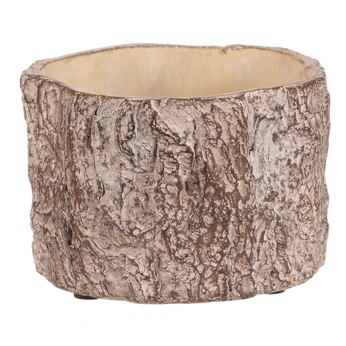 Obal betonový - imitace dřevěné kůry, vel. S, hnědý