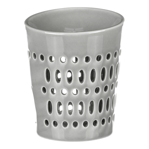 Aromalampa - porcelánová, otvory po obvodu, barva šedá