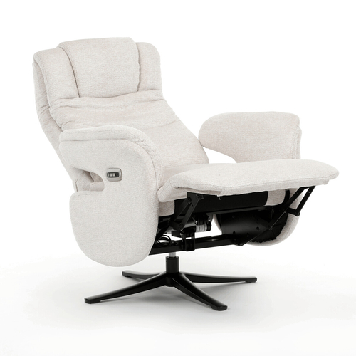 Polohovací křeslo, elektrické zabudované ovládání, funkce zero gravity, béžová, látka, TV-C5590 CRM2