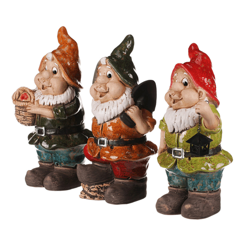 Trpaslík - keramická figurka, vel. L, mix 3 druhů, cena za 1 ks