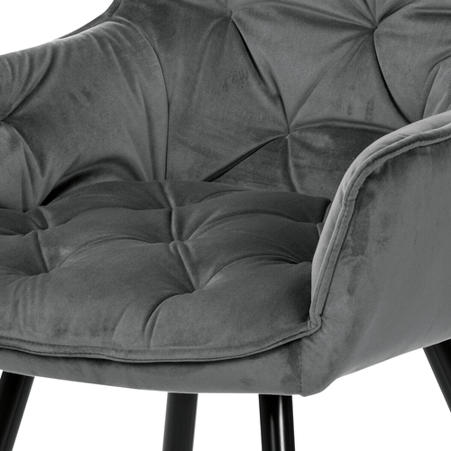 Jídelní židle, šedá, sametová látka, DCH-421 GREY4