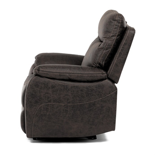 Polohovací křeslo, hnědá, látka vintage, TV-4092 COF3