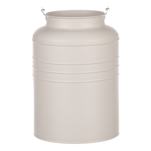 Váza kovová - tvar bandasky, barva šedá