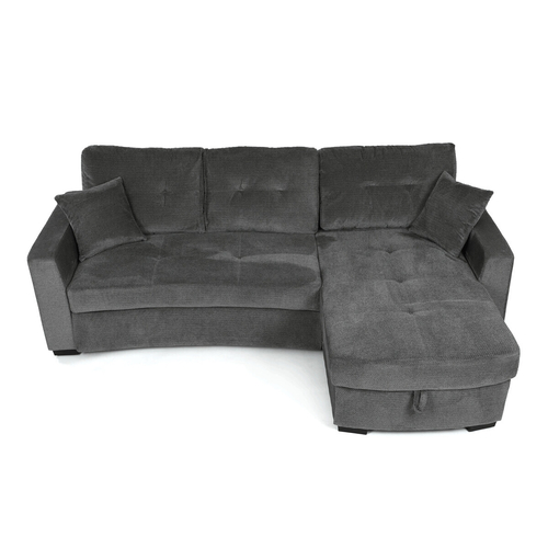 Rohová sedací souprava, šedá látka, ASB-C3990 GREY2