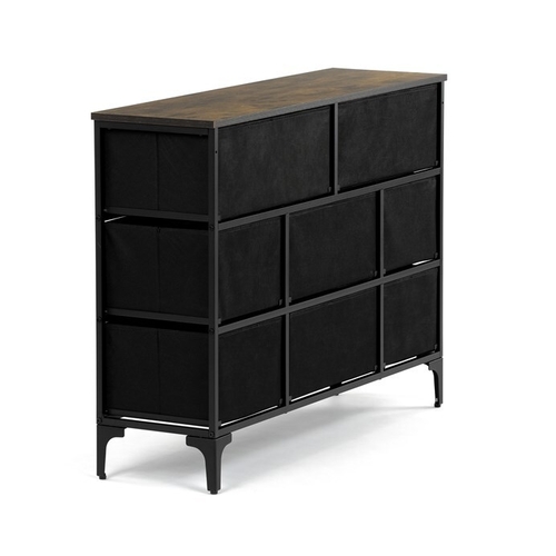 Komoda 103x30x78cm, mdf, vícebarevná, AUK-W2104 BK