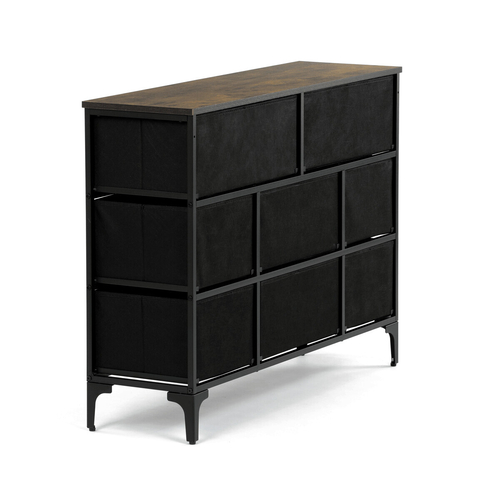 Komoda 103x30x78cm, mdf, vícebarevná, AUK-W2104 BK