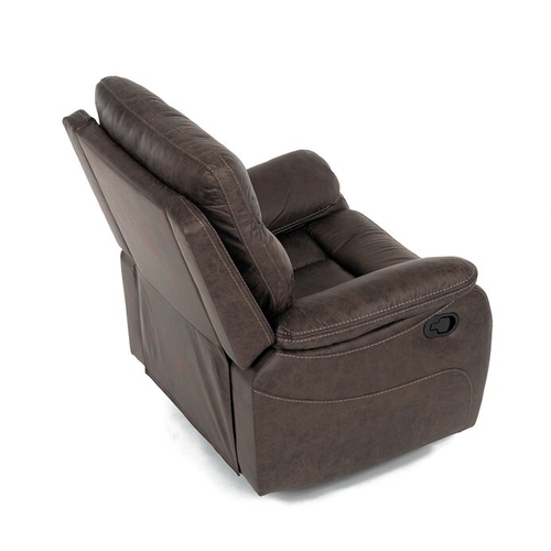 Polohovací křeslo, hnědá, látka vintage, TV-4092 BR3