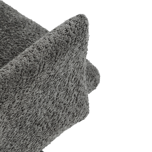 Jídelní židle otočná 180°, šedá, látka bouclé, DCH-W1117 GREY2