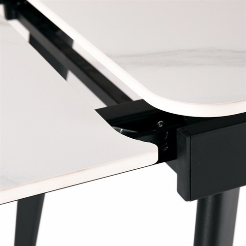 Jídelní stůl rozkládací 120-180x80 cm, keramika, mramor, HT-405M WT