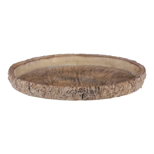 Tác betonový - dekor dřevěné kůry, vel. L