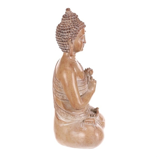 Buddha - polyresinová figurka, barva sv. hnědá