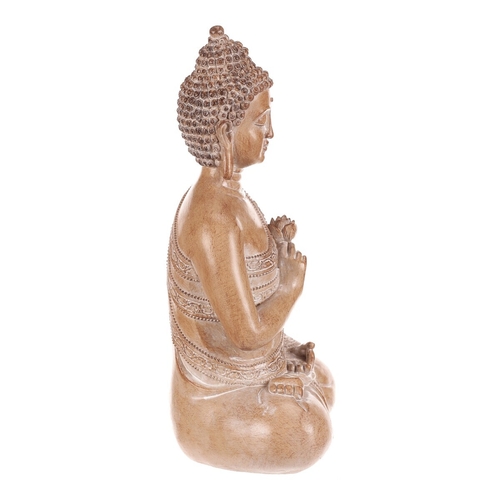 Buddha - polyresinová figurka, barva sv. hnědá