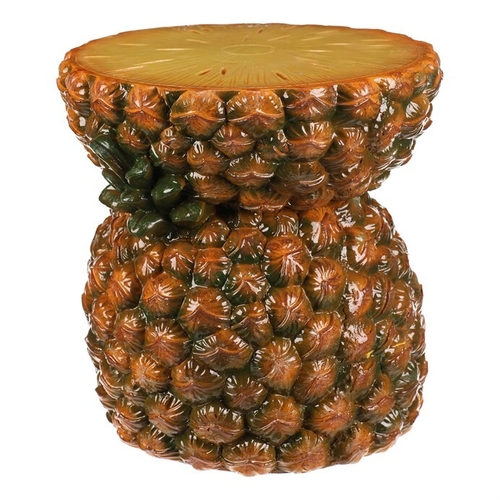 Taburet ananasový - menší, magnesium, barva žluto-oranžová