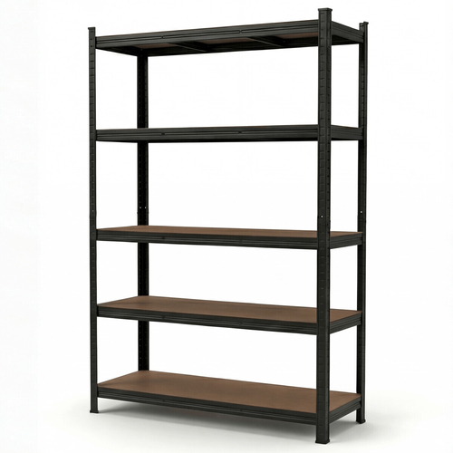 Regál, kov, černá, AUR-G2120 BK