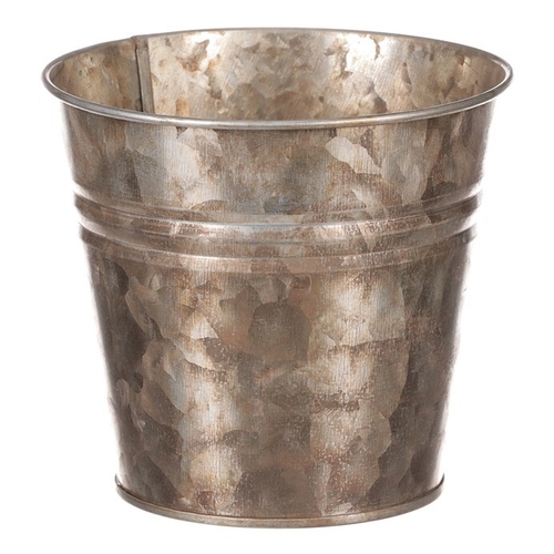 Obal kovový - kulatý, zinkový, barva měděná