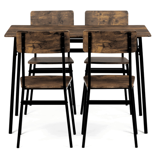 Jídelní set s 4 židlemi, 110x70x76cm, mdf, old wood, AUT-O2155 OLW