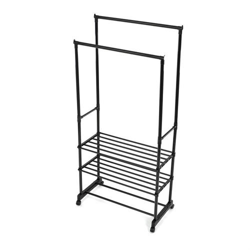 Stojan na šaty, kov, černá, GD-166 BK