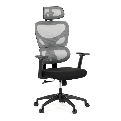 Kancelářská židle, houpací mechanismus, šedá, KA-K2080 GREY