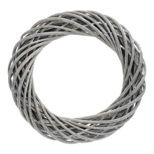 Věnec proutěný - pr. 25 cm, šedá barva