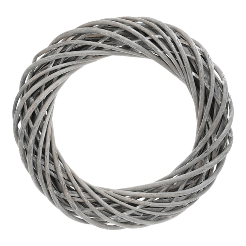 Věnec proutěný - pr. 25 cm, šedá barva