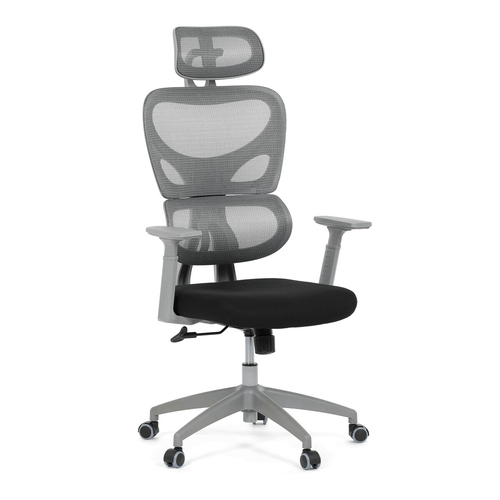 Kancelářská židle, houpací mechanismus, šedá, KA-K2081 GREY