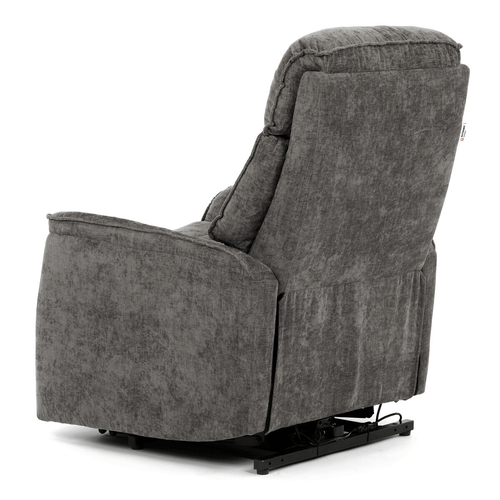 Polohovací křeslo, elektrické kabelové ovládání, šedá, látka, TV-H9727 GREY2