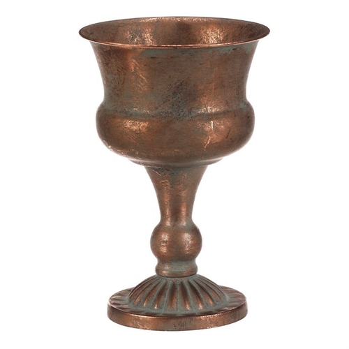 Číše kovová - aranžovací, 25 cm, barva měděná