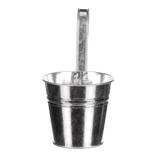 Obal na květiny - na zavěšení, zinkový, barva stříbrná