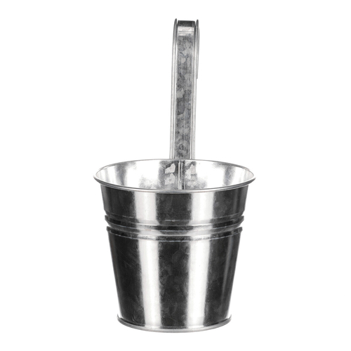 Obal na květiny - na zavěšení, zinkový, barva stříbrná