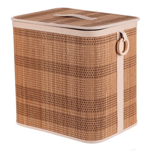 Koš regálový a prádelní - bambus, přírodní, cena za sadu 6 ks