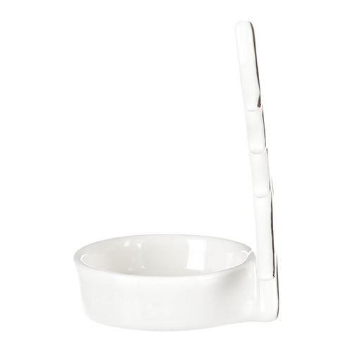 Svícen na kónickou svíčku - porcelán, se stromečkem, bílý